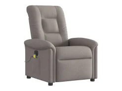 Poltrona| Poltrona reclinável massagens elétrica | Poltrona Confortável tecido cinza-acastanhado SHL405195 Taupe