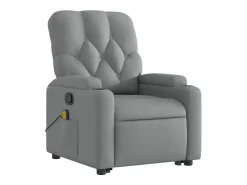 Poltrona* Poltrona reclinável massagens | Poltrona Confortável tecido -claro SHL610772 Cinzento