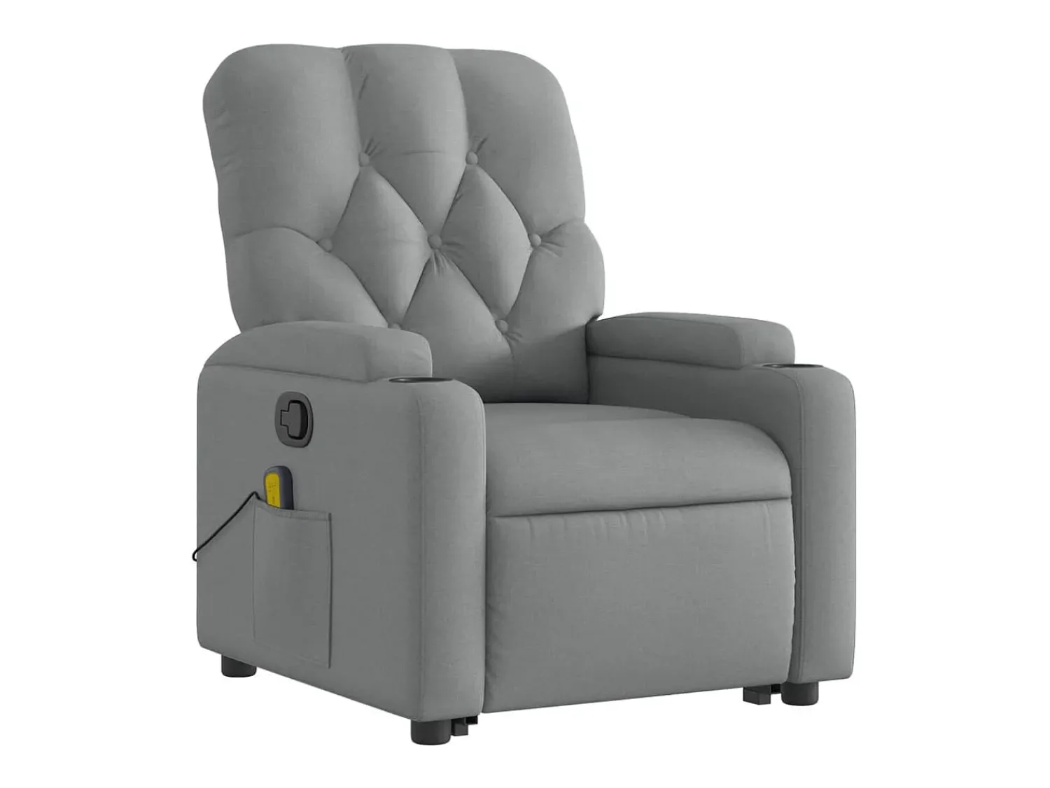 Poltrona* Poltrona reclinável massagens | Poltrona Confortável tecido -claro SHL610772 Cinzento
