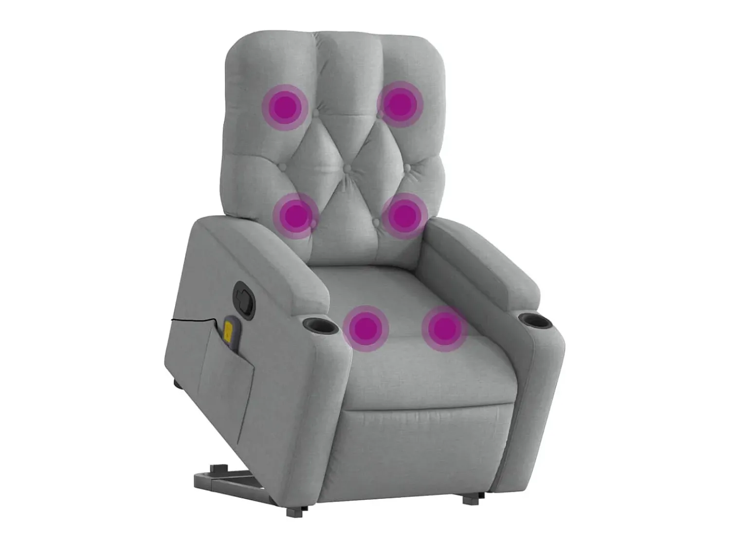 Poltrona* Poltrona reclinável massagens | Poltrona Confortável tecido -claro SHL610772 Cinzento