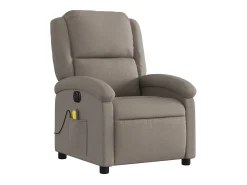 Poltrona| Poltrona reclinável massagens elétrica | Poltrona Confortável tecido cinza-acastanhado SHL878727 Taupe