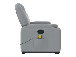 Poltrona reclinável massagens | Poltrona Confortável tecido -claro SHL642109^ Poltrona
