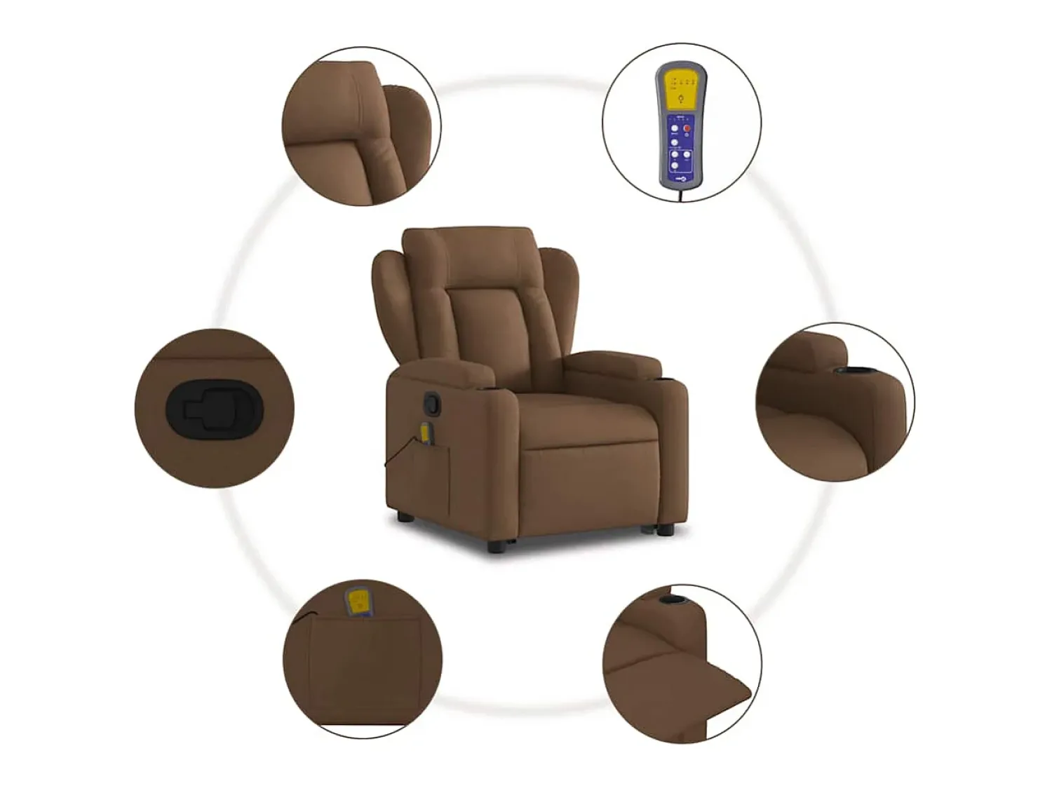 Poltrona reclinável massagens | Poltrona Confortável tecido SHL89241^ Poltrona