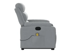 Poltrona* Poltrona reclinável massagens | Poltrona Confortável tecido -claro SHL380956 Cinzento