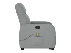 Poltrona* Poltrona reclinável massagens | Poltrona Confortável tecido -claro SHL384992 Cinzento