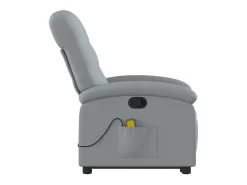 Poltrona* Poltrona reclinável massagens | Poltrona Confortável tecido -claro SHL370660 Cinzento