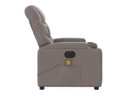Poltrona| Poltrona reclinável massagens elétrica | Poltrona Confortável tecido cinza-acastanhado SHL876417 Taupe