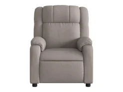 Poltrona|vidaxl Poltrona reclinável massagens elétrica tecido cinza-acastanhado Taupe