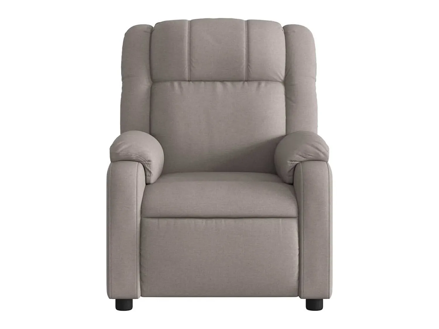Poltrona|vidaxl Poltrona reclinável massagens elétrica tecido cinza-acastanhado Taupe