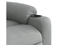 Outlet vidaxl Poltrona reclinável tecido cinzento-claro Cinzento claro