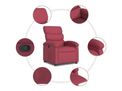 Poltrona*vidaxl Poltrona reclinável tecido tinto Vermelho