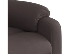 Outlet vidaxl Poltrona reclinável tecido castanho-escuro Castanho chocolate
