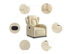 Poltrona| Poltrona reclinável tecido cor PT881917 Creme