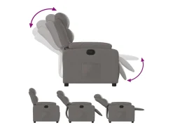 Poltrona|vidaxl Poltrona reclinável tecido cinzento-acastanhado Taupe
