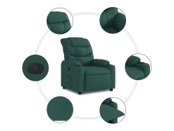 Poltrona*vidaxl Poltrona reclinável tecido -escuro Verde