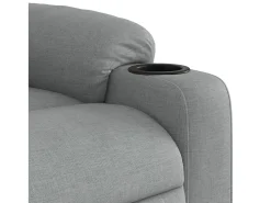 vidaxl Poltrona reclinável tecido -claro Cinzento