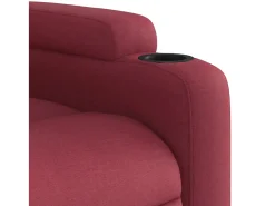 vidaxl Poltrona reclinável tecido tinto^ Poltrona