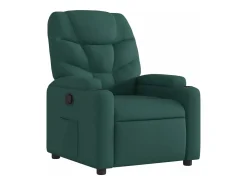 Best vidaxl Poltrona reclinável tecido -escuro Verde