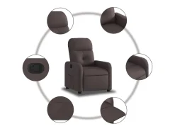 Sale vidaxl Poltrona reclinável tecido -escuro Castanho