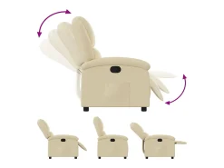 Poltrona*vidaxl Poltrona reclinável tecido cor Creme