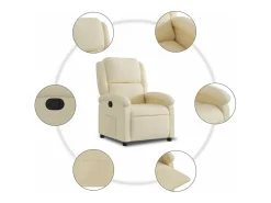 Poltrona*vidaxl Poltrona reclinável tecido cor Creme
