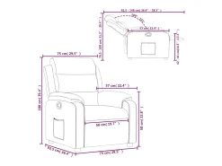 Poltrona|vidaxl Poltrona reclinável veludo -claro Cinzento