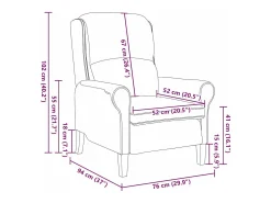 vidaxl poltrona 76 x 94 x 102 cm Tecido Soft Sherpa^ Poltrona