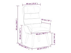 vidaxl poltrona 69 x 74 x 93 cm Veludo^ Poltrona