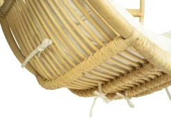 Poltrona*Vente-unique Poltrona suspensa resina natural com almofadão BRIANNA Natural claro