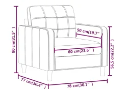 Poltrona*vidaxl Poltrona tecido 60 cm cinzento-acastanhado Taupe