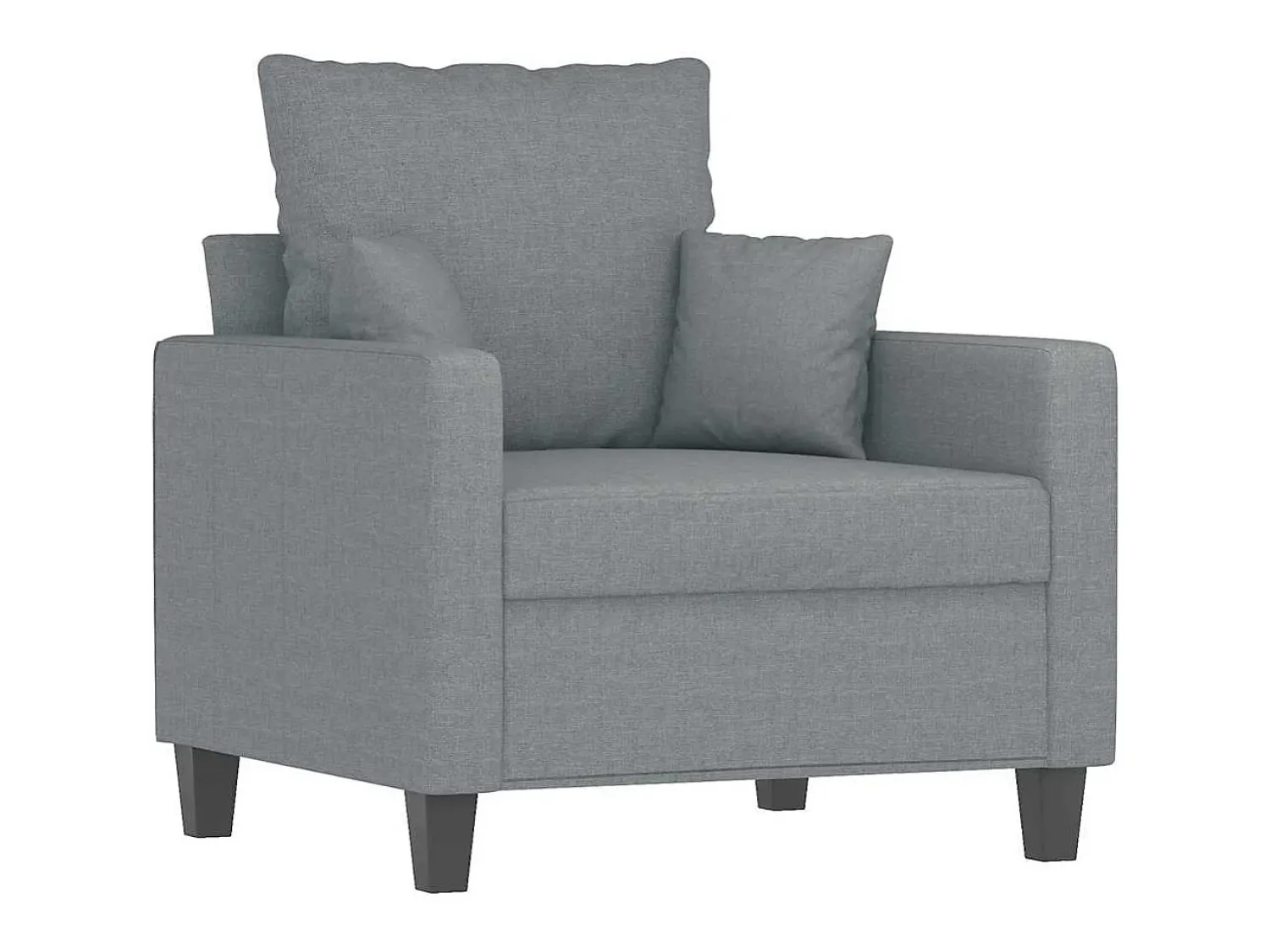 vidaxl Poltrona tecido 60 cm cinzento-claro^ Poltrona
