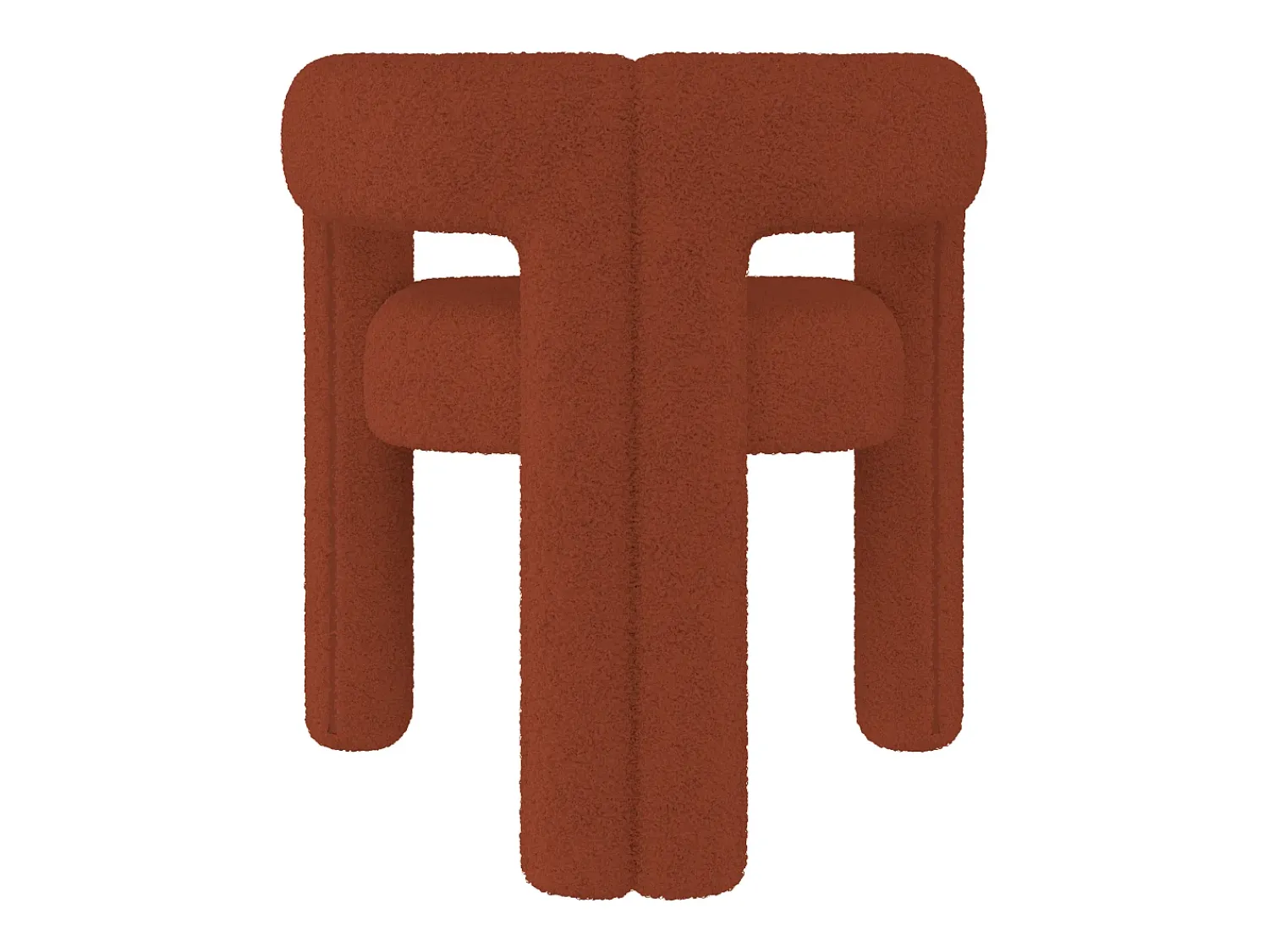 New KOMHTOM Poltrona, tecido de veludo teddy, Castanho