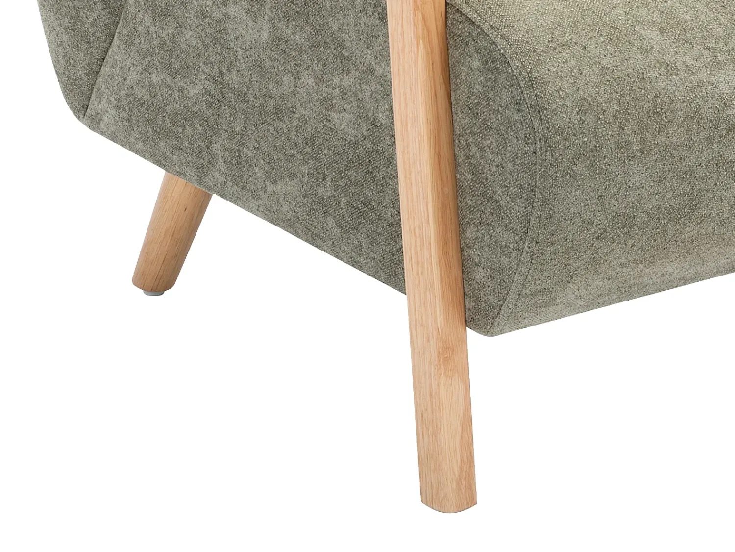 Poltrona*Vente-unique Poltrona tecido e madeira , estilo contemporâneo JULOMO Verde