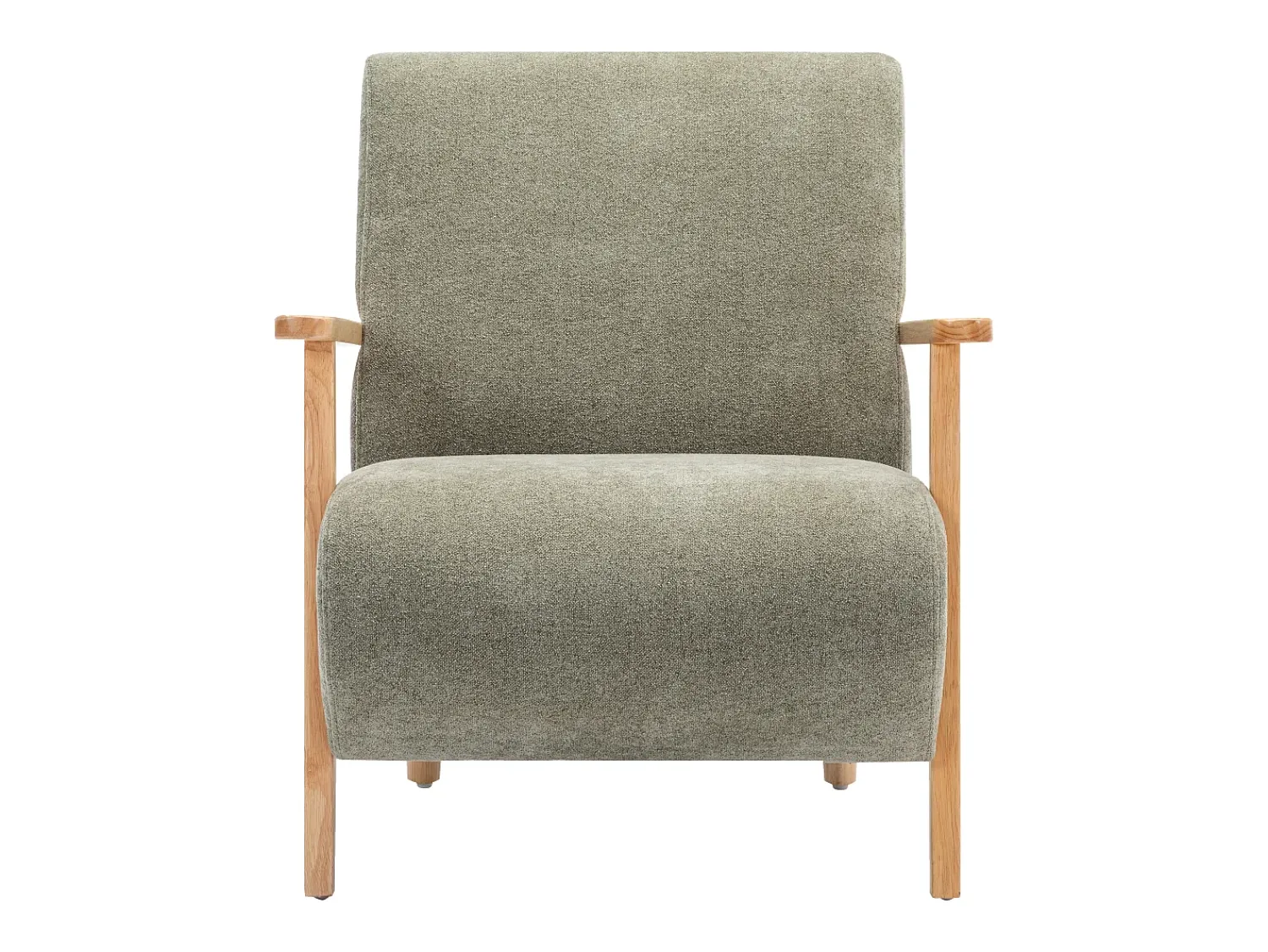 Poltrona*Vente-unique Poltrona tecido e madeira , estilo contemporâneo JULOMO Verde