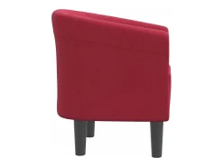 vidaxl Poltrona tecido tinto^ Poltrona