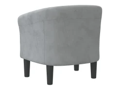 Best vidaxl Poltrona veludo -escuro Cinzento