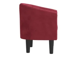 Poltrona|vidaxl Poltrona veludo tinto Vermelho