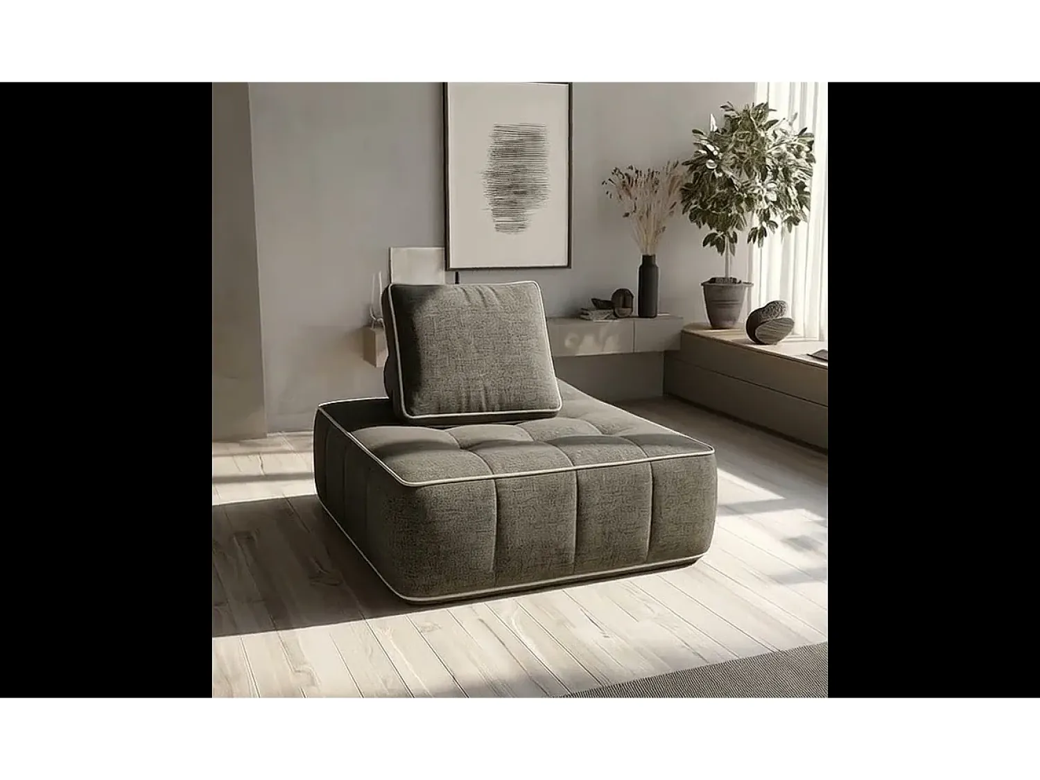 Poltrona Zen 1 lugar - cinza^ Poltrona