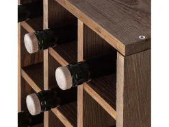 Online Porta-vinhos Loreo xadrez madeira marrom escuro 2 peças