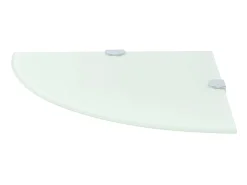 Prateleira| Prateleira canto, suportes cromados, vidro 35x35cm PT317383 Branco