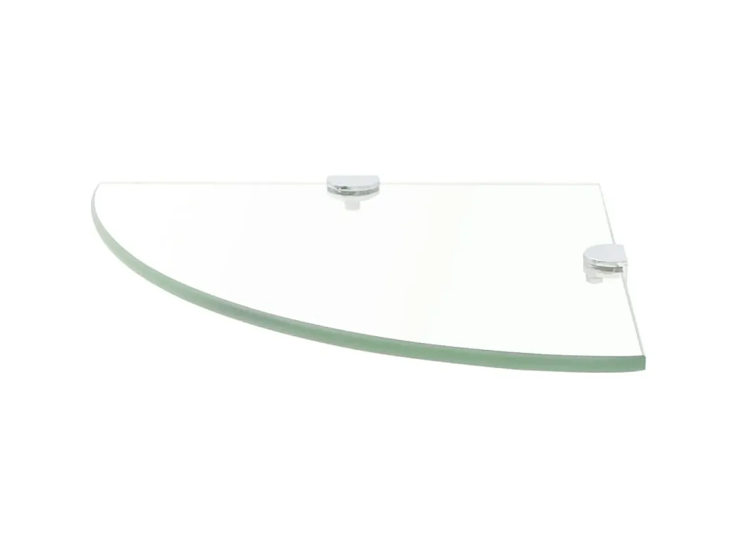 Prateleira| Prateleira canto suportes cromados vidro 25x25cm PT883283 Transparente