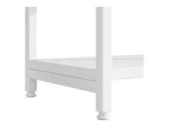 Prateleira|Merax Prateleira de armazenamento moderna em estilo minimalista - 160 x 30 x 180 cm - MDF + metal - branca Branco