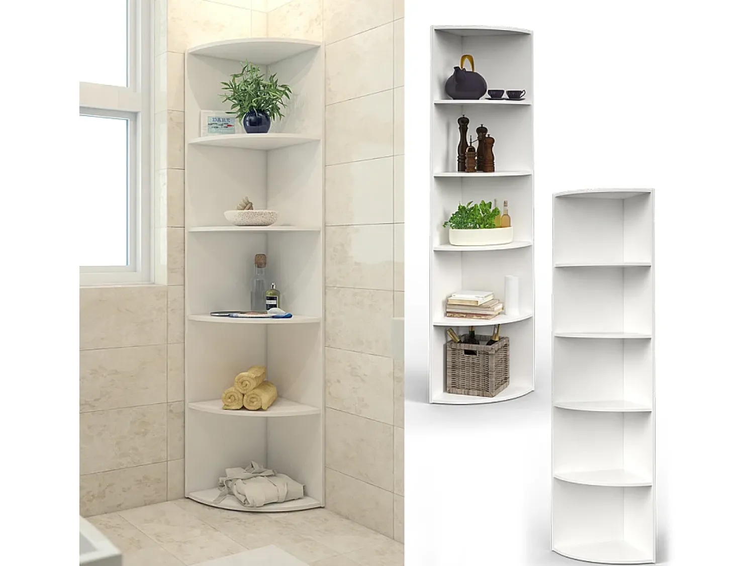 Vicco Prateleira de canto 40x40x180 ecki^ Prateleira