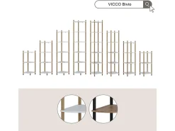Prateleira*Vicco Prateleira de canto carvalho goldkraft/antracite 30x30x102.5 bivio Natural escuro