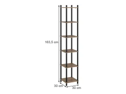 Vicco Prateleira de canto carvalho goldkraft/antracite 30x30x163.5 bivio^ Prateleira