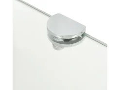 Mobikasa Prateleira de canto para armário com suportes cromados vidro 25 x 25 cm 2702217/3^ Prateleira