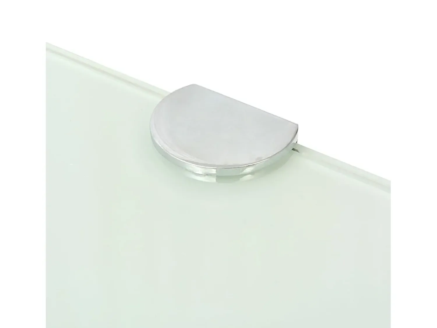 Prateleira|Helloshop26 Prateleira de canto para armário com suportes cromados e vidro branco 45 x 45 cm 2702225/2 Transparente