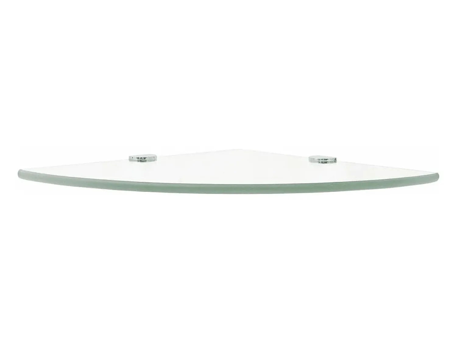 Prateleira*Mobikasa Prateleira de canto para armário com suportes cromados vidro 35 x 35 cm 2702218/2 Transparente
