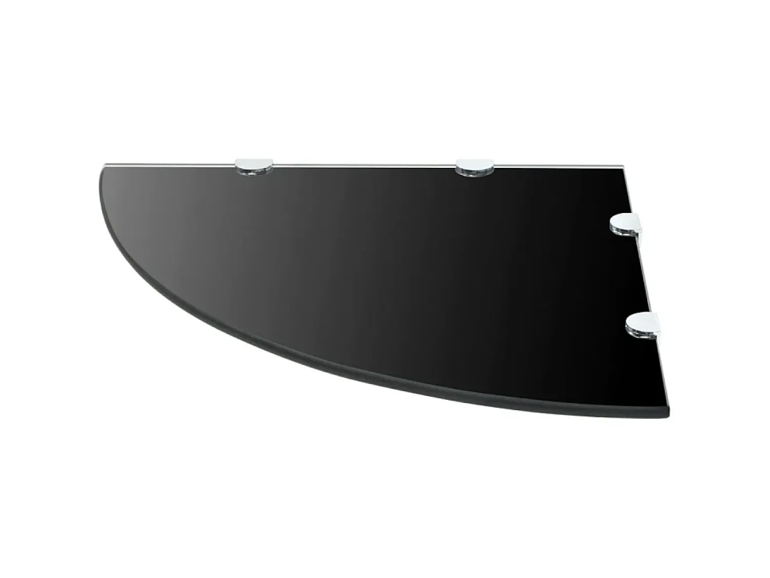 Prateleira*Mobikasa Prateleira de canto para armário com suportes cromados e vidro 45 x 45 cm 2702222/2 Preto
