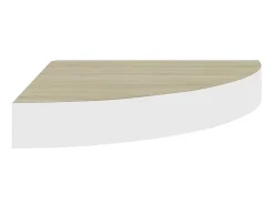 Online Prateleira de canto parede 25x25x3,8 cm MDF cor carvalho/branco PT205492 Castanho